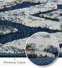 Cream and Blue Persian 3x5 Feet Machine Made Carpet
