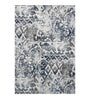 Cream and Blue Persian 4x6 Feet Machine Made Carpet
