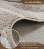 Cream and Brown Abstract Polypropylene 5 ft x 2.5 ft Machine Made Runner