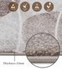 Cream and Brown Abstract Polypropylene 5 ft x 2.5 ft Machine Made Runner