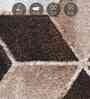 Cream and Brown Geometrical Polypropylene 5 ft x 2.5 ft Machine Made Runner
