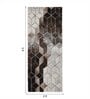 Cream and Brown Geometrical Polypropylene 5 ft x 2 ft Machine Made Runner