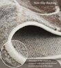 Cream and Brown Geometrical Polypropylene 6 ft x 4 ft Machine Made Carpet