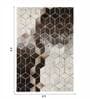Cream and Brown Geometrical Polypropylene 9 ft x 6 ft Machine Made Carpet