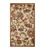 Cream and Brown Neo Persian 3x5 Feet Machine Made Carpet