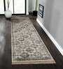 Cream and Brown Persian 2x3 Feet Machine Made Runner