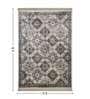 Cream and Brown Persian 3x5 Feet Machine Made Carpet