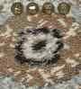 Cream and Brown Persian 3x5 Feet Machine Made Carpet