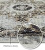 Cream and Brown Persian 3x5 Feet Machine Made Carpet