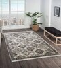 Cream and Brown Persian 5x7 Feet Machine Made Carpet