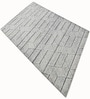 Grey 3D Geometric Wool And Cotton 5 X 8 Ft Hand Tufted Carpet