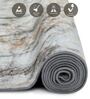 Cream and Grey Abstract 5x7 Feet Machine Made Carpet
