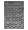 Cream and Grey Moroccan 4x6 Feet Machine Made Carpet