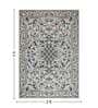 Cream and Grey Persian 3x5 Feet Machine Made Carpet