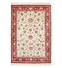 Cream and Maroon Persian 3x5 Feet Machine Made Carpet
