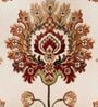 Cream and Maroon Persian 3x5 Feet Machine Made Carpet