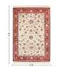 Cream and Maroon Persian 3x5 Feet Machine Made Carpet