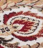 Cream and Maroon Persian 4x6 Feet Machine Made Carpet