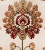Cream and Maroon Persian 4x6 Feet Machine Made Carpet