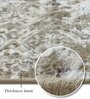 Cream and Olive Persian 5x7 Feet Machine Made Carpet