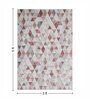 Cream and Red Geometric 3x5 Feet Machine Made Carpet