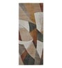 Cream and Rust Abstract Polypropylene 5 ft x 2 ft Machine Made Runner