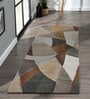 Cream and Rust Abstract Polypropylene 5 ft x 2 ft Machine Made Runner