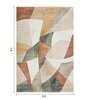 Cream and Rust Abstract Polypropylene 7 ft x 5 ft Machine Made Carpet