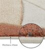 Cream and Rust Abstract Polypropylene 7 ft x 5 ft Machine Made Carpet