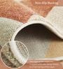 Cream and Rust Abstract Polypropylene 9 ft x 6 ft Machine Made Carpet