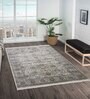Cream and Taupe Persian 3x5 Feet Machine Made Carpet