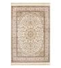 Cream Beige Persian 4x6 Feet Machine Made Carpet