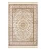 Cream Beige Persian 5x7 Feet Machine Made Carpet
