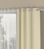 Cream Blackout Polyester 7 Feet Eyelet Set of 4 Curtains