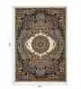 Cream&Blue Polypropylene Antistatic 120X170Cm Carpet With Cotton Backing