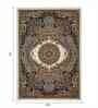 Cream&Blue Polypropylene Antistatic 200X290Cm Carpet With Cotton Backing