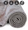 Cream Brown Abstract Polypropylene 11 ft x 8 ft Machine Made Carpet