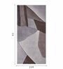 Cream Brown Abstract Polypropylene 5 ft x 2.5 ft Machine Made Runner