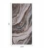 Cream Brown Abstract Polypropylene 5 ft x 2.5 ft Machine Made Runner