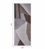 Cream Brown Abstract Polypropylene 5 ft x 2 ft Machine Made Runner