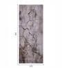 Cream Brown Abstract Polypropylene 5 ft x 2 ft Machine Made Runner