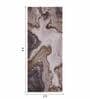 Cream Brown Abstract Polypropylene 5 ft x 2 ft Machine Made Runner