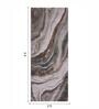Cream Brown Abstract Polypropylene 5 ft x 2 ft Machine Made Runner