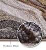 Cream Brown Abstract Polypropylene 6 ft x 4 ft Machine Made Carpet