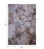 Cream Brown Abstract Polypropylene 6 ft x 4 ft Machine Made Carpet