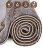 Cream Brown Abstract Polypropylene 6 ft x 4 ft Machine Made Carpet