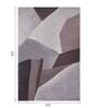 Cream Brown Abstract Polypropylene 6 ft x 4 ft Machine Made Carpet