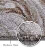 Cream Brown Abstract Polypropylene 6 ft x 4 ft Machine Made Carpet