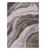 Cream Brown Abstract Polypropylene 6 ft x 4 ft Machine Made Carpet