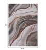 Cream Brown Abstract Polypropylene 6 ft x 4 ft Machine Made Carpet